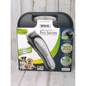 Wahl USA Lithium‎ Ion Pro Series Cordless Pet Clippers Large, Black, Silver